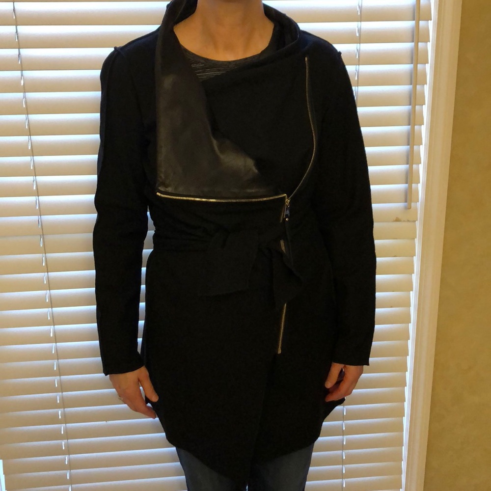Etcetera wool with leather jacket - Picture 5 of 9
